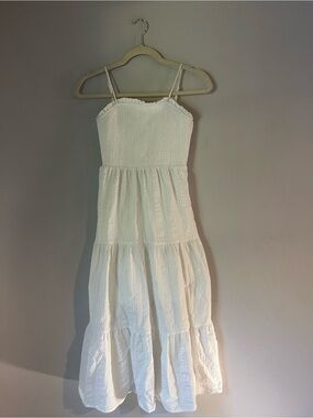& Other Stories White Smocked Tiered Sundress
